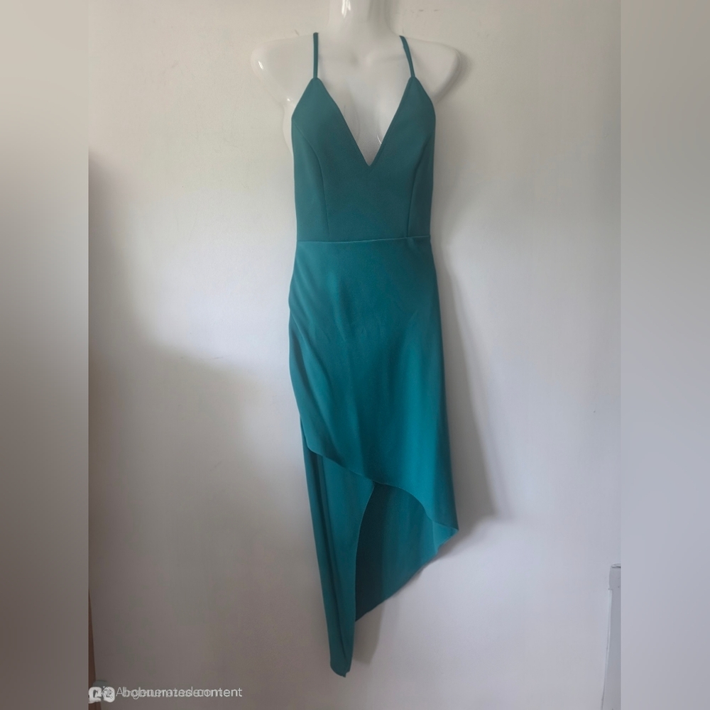 Marciano Sexy Teal Asymmetrical Dress